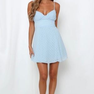 Hello Molly Waterloo Mini Dress in Baby Blue